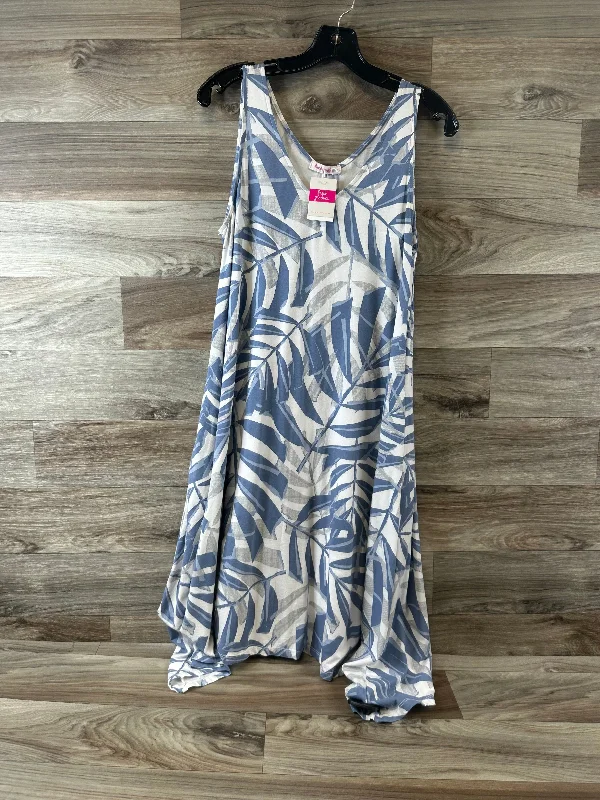 Dress Casual Midi By Fresh Produce In Blue & White, Size: M Stylish Color Block Midi Dress Dress Casual Midi By Fresh Produce In Blue & White, Size: M Stylish Color Block Midi Dress