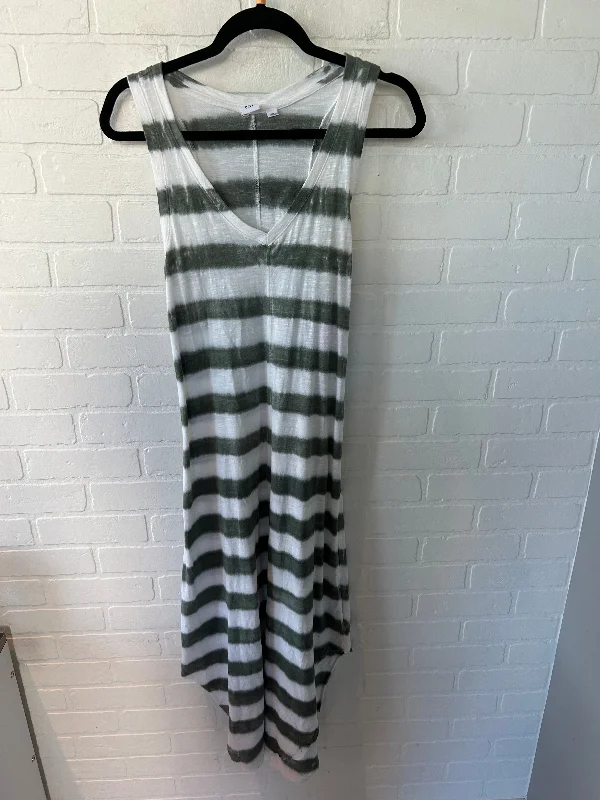 Dress Casual Midi By Gap In Green & White, Size: Xs Fashionable A-Line Midi Dress
