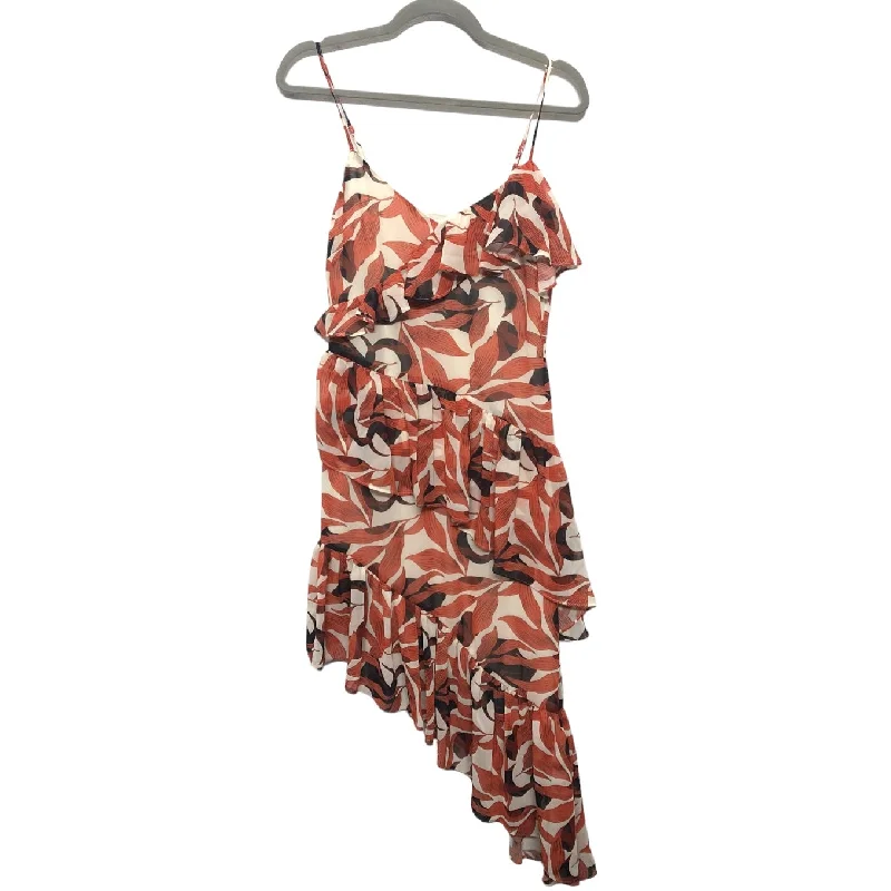 Dress Casual Midi By Gianni Bini In Cream & Orange, Size: 4 Stylish Wraparound Midi Dress Dress Casual Midi By Gianni Bini In Cream & Orange, Size: 4 Stylish Wraparound Midi Dress