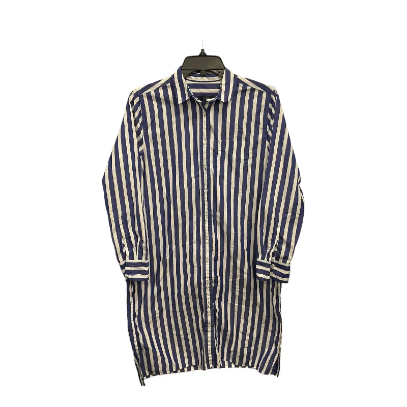 Dress Casual Midi By J. Crew In Blue, Size: Xs Stylish Striped Midi Dress