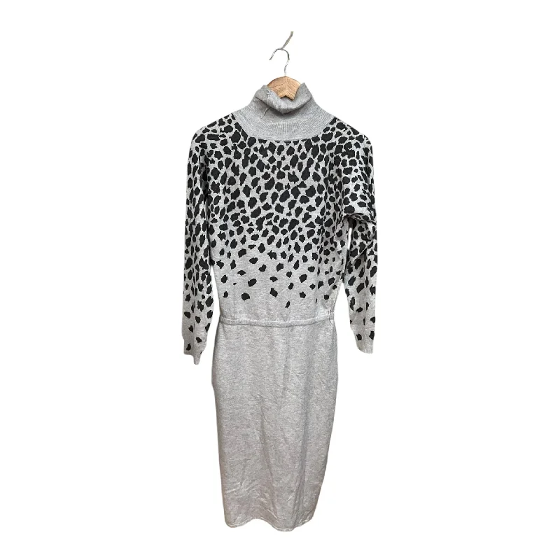 Dress Casual Midi By Lascana In Grey, Size: S Trendy Shift Midi Dress
