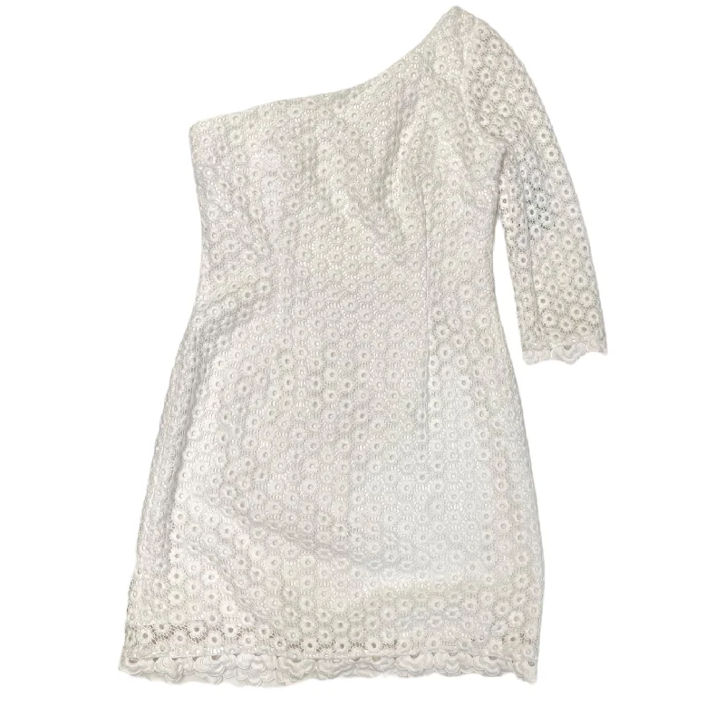 Dress Casual Midi By Lilly Pulitzer In White, Size: M Comfortable Short Sleeve Midi Dress Dress Casual Midi By Lilly Pulitzer In White, Size: M Comfortable Short Sleeve Midi Dress