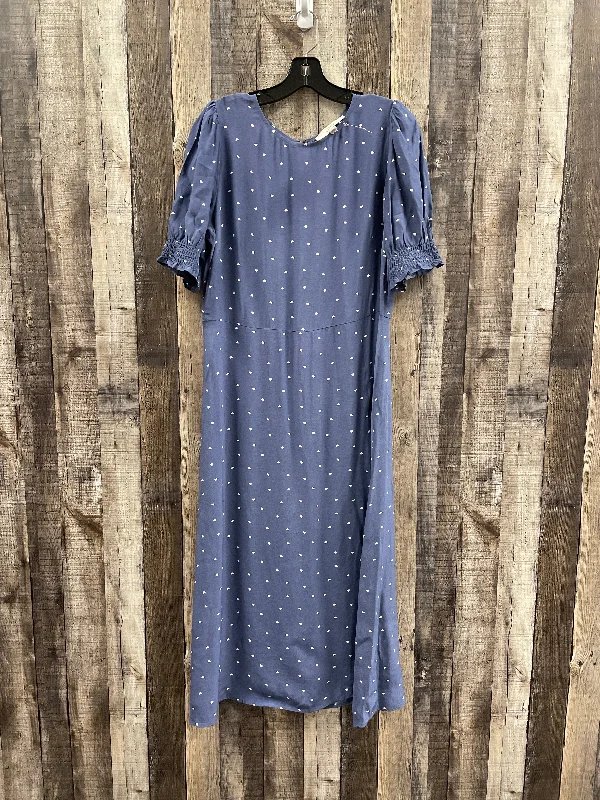 Dress Casual Midi By Loft In Blue, Size: L Fashionable Pencil Midi Dress