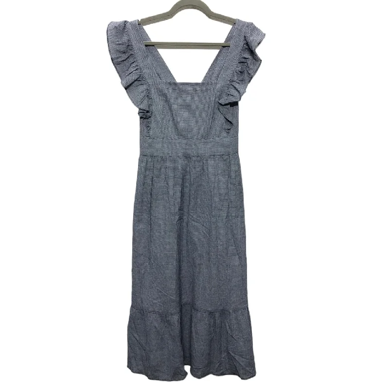 Dress Casual Midi By Loft In Blue & White, Size: 2 Cozy T-shirt Midi Dress