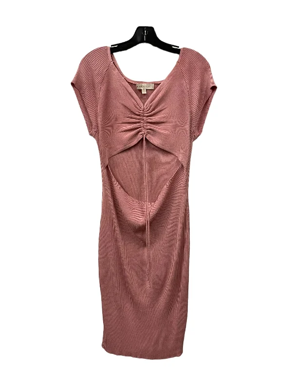 Dress Casual Midi By Madden Girl In Pink, Size: Xxl Stylish Pleated Skirt Midi Dress Dress Casual Midi By Madden Girl In Pink, Size: Xxl Stylish Pleated Skirt Midi Dress