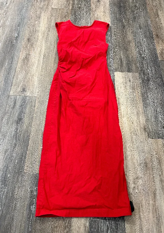 Dress Casual Midi By Maeve In Red, Size: S Trendy A-Line Midi Dress