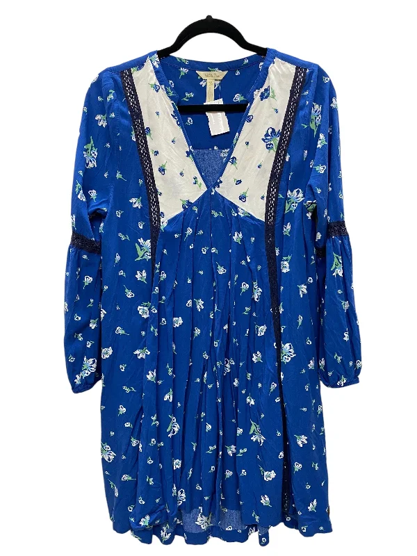 Dress Casual Midi By Matilda Jane In Blue, Size: M Trendy Ruffle Hem Midi Dress