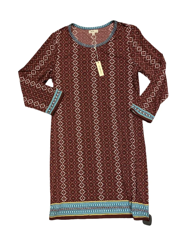 Dress Casual Midi By Max Studio In Multi-colored, Size: L Elegant V-Neck Midi Dress