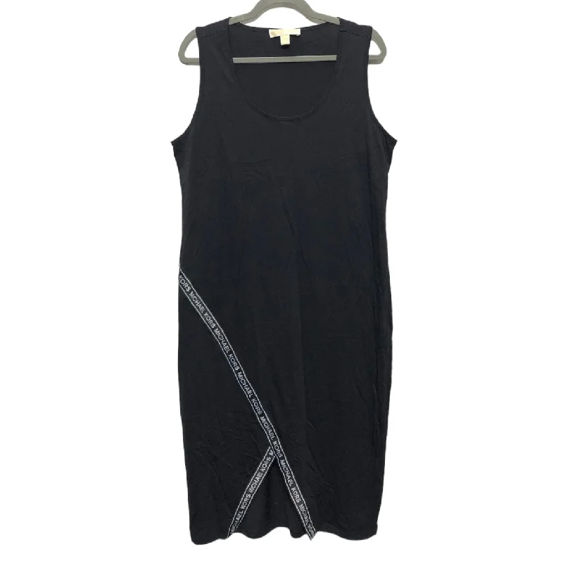 Dress Casual Midi By Michael By Michael Kors In Black, Size: Xl Classic Black Midi Dress