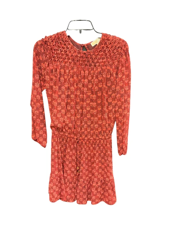 Dress Casual Midi By Michael By Michael Kors In Red, Size: S Elegant Satin Button Midi Dress