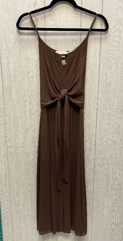 Dress Casual Midi By Michael Kors In Brown, Size: Xs Stylish High-Waisted Midi Dress Dress Casual Midi By Michael Kors In Brown, Size: Xs Stylish High-Waisted Midi Dress