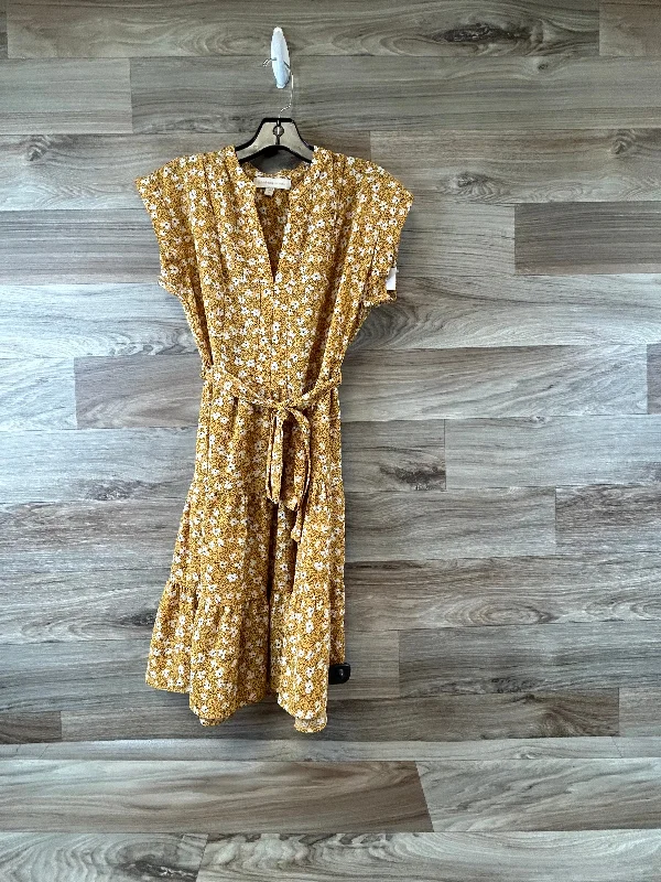 Dress Casual Midi By Monteau In Yellow, Size: M Stylish Color Block Midi Dress