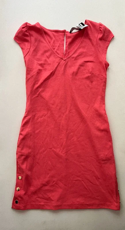 Dress Casual Midi By New York And Co O In Coral, Size: S Comfortable Short Sleeve Midi Dress Dress Casual Midi By New York And Co O In Coral, Size: S Comfortable Short Sleeve Midi Dress