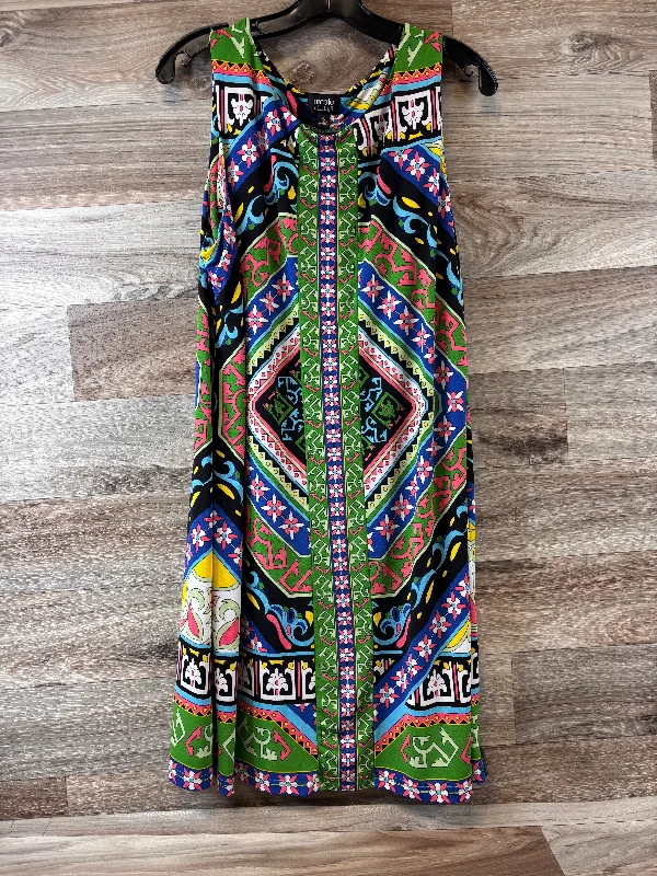 Dress Casual Midi By Nicole By Nicole Miller In Multi-colored, Size: Xl Fashionable High-Neck Midi Dress Dress Casual Midi By Nicole By Nicole Miller In Multi-colored, Size: Xl Fashionable High-Neck Midi Dress