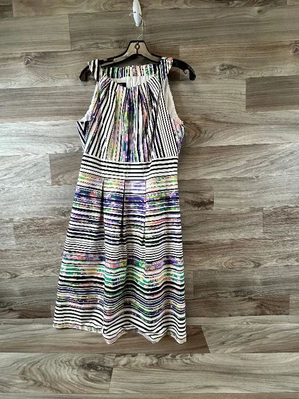 Dress Casual Midi By Nine West Apparel In Multi-colored, Size: L Trendy Floral Wrap Midi Dress Dress Casual Midi By Nine West Apparel In Multi-colored, Size: L Trendy Floral Wrap Midi Dress