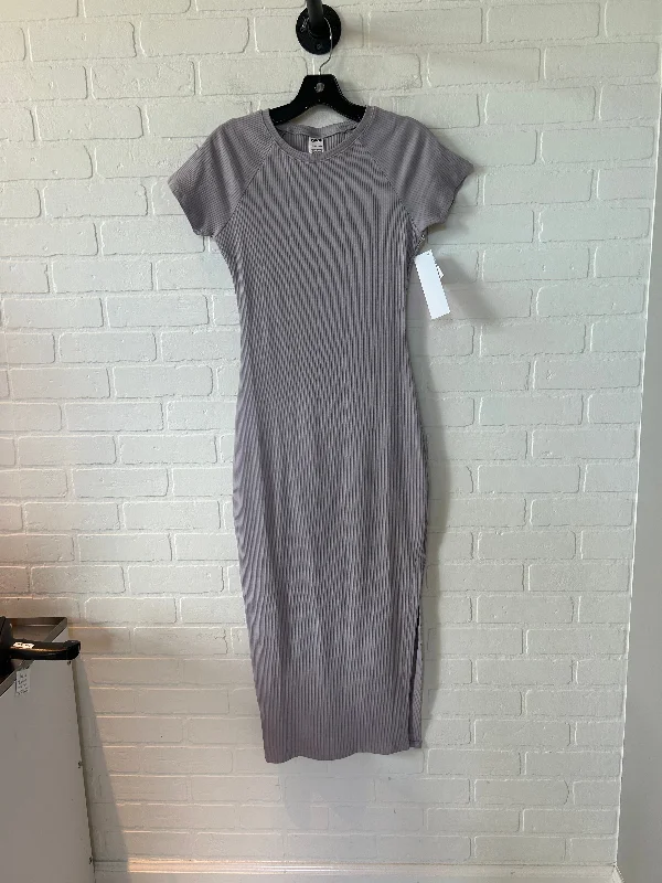 Dress Casual Midi By Pink In Purple, Size: S Fashionable Plaid Midi Dress