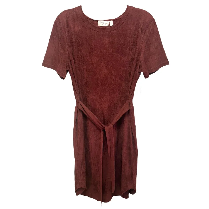 Dress Casual Midi By Rd Style In Red, Size: L Trendy Off-Shoulder Button Midi Dress