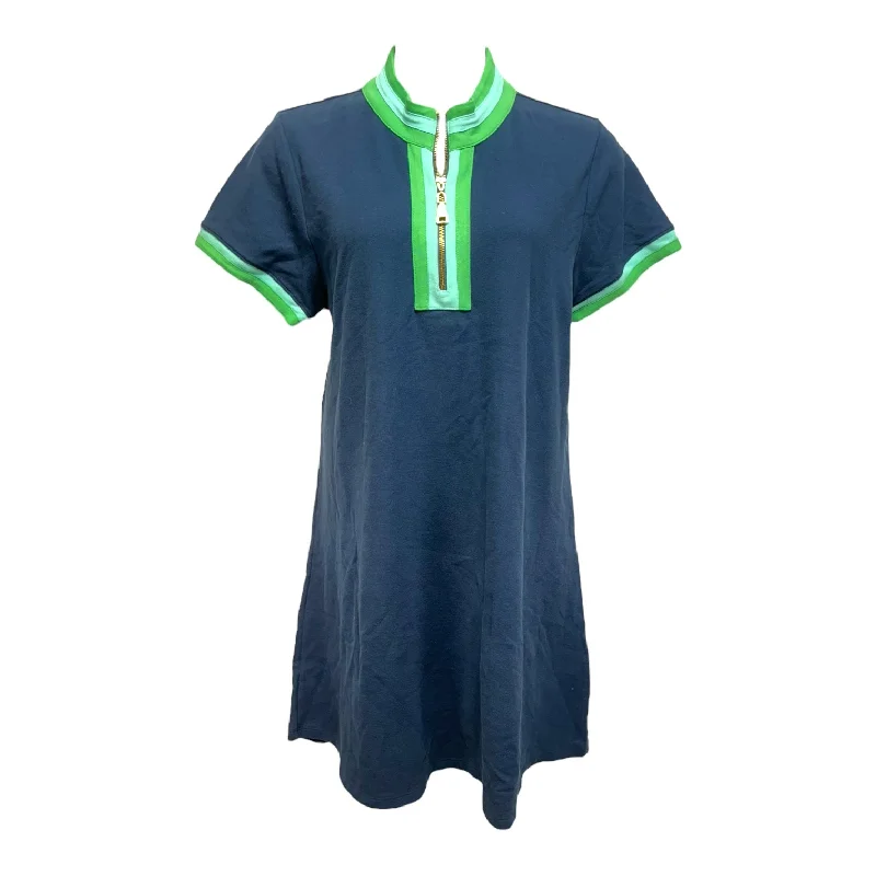 Dress Casual Midi By Spartina In Blue & Green, Size: Xxl Stylish Tiered Midi Dress