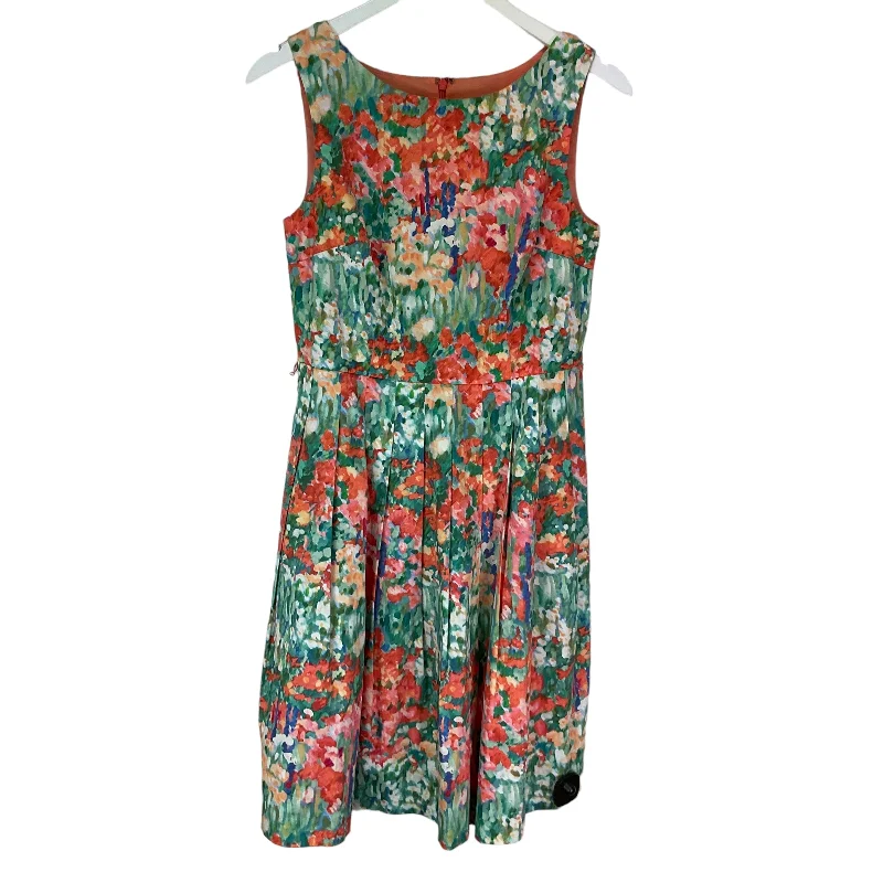Dress Casual Midi By Talbots In Orange, Size: 4 Comfortable Draped Midi Dress