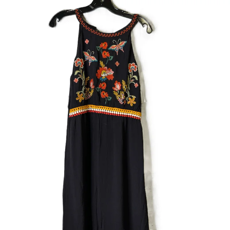 Dress Casual Midi By Thml In Black, Size: S Elegant Floral Skirt Midi Dress