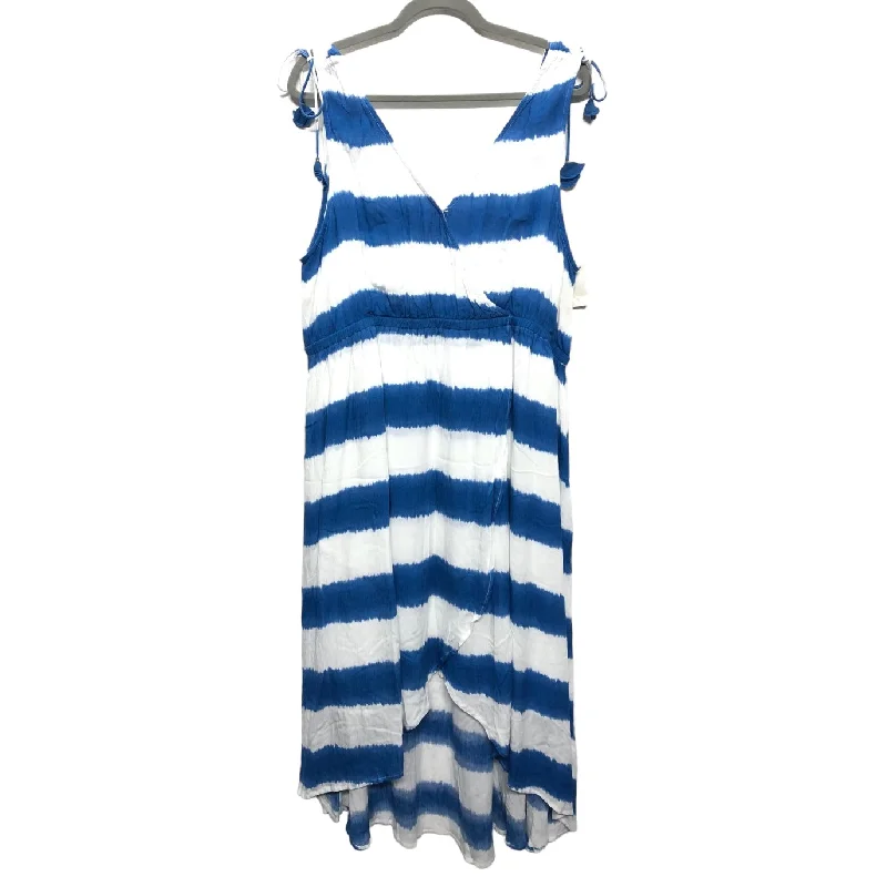 Dress Casual Midi By Tommy Bahama In Blue & White, Size: Xl Stylish Off-Shoulder Ruffle Dress Dress Casual Midi By Tommy Bahama In Blue & White, Size: Xl Stylish Off-Shoulder Ruffle Dress
