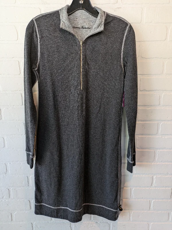 Dress Casual Midi By Tommy Bahama In Grey, Size: Xs Fashionable High-Neck Midi Dress Dress Casual Midi By Tommy Bahama In Grey, Size: Xs Fashionable High-Neck Midi Dress