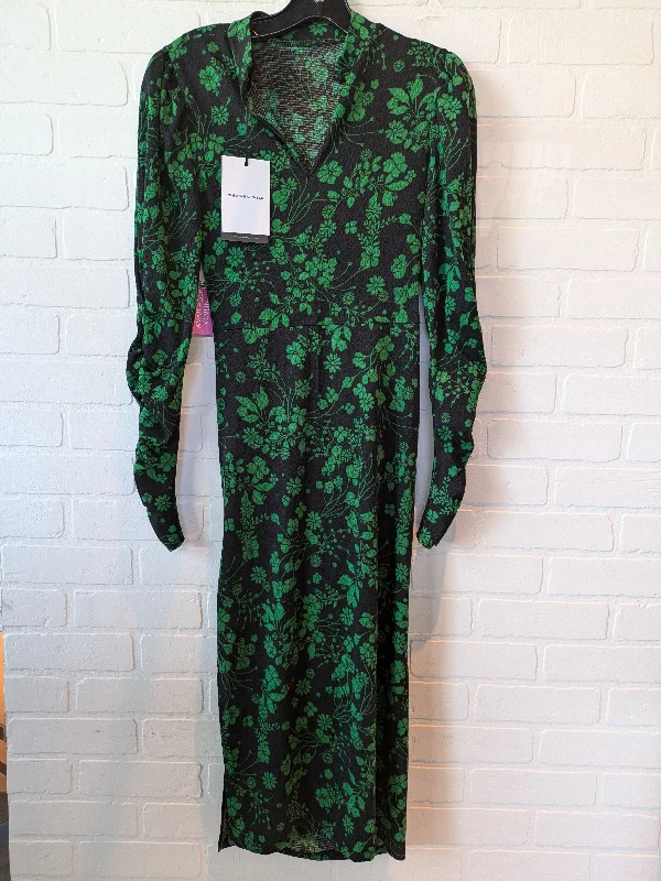Dress Casual Midi By Who What Wear In Black & Green, Size: Xs Stylish Halter Neck Midi Dress Dress Casual Midi By Who What Wear In Black & Green, Size: Xs Stylish Halter Neck Midi Dress