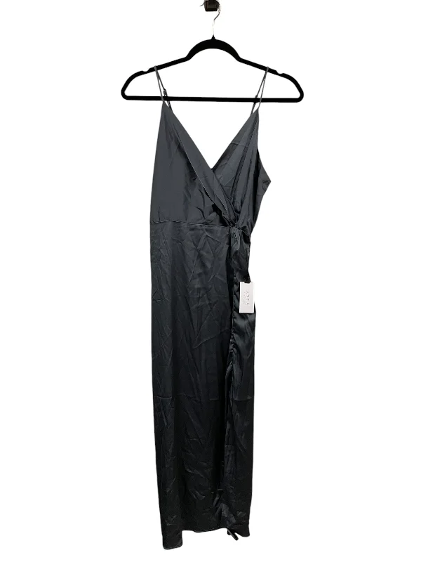Dress Party Midi By Astr In Blue, Size: M Fashionable Plaid Midi Dress