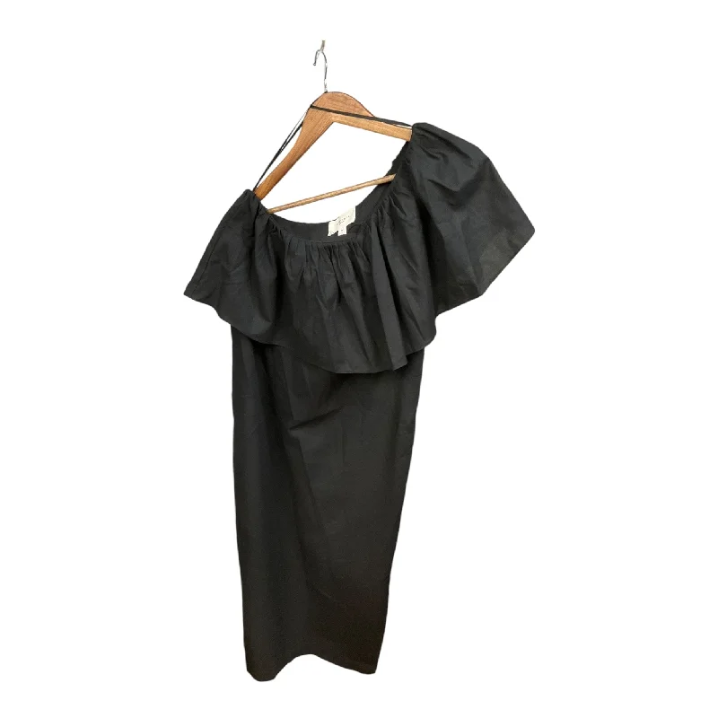 Dress Party Midi By Cma In Black, Size: M Trendy Smocked Detail Midi Dress