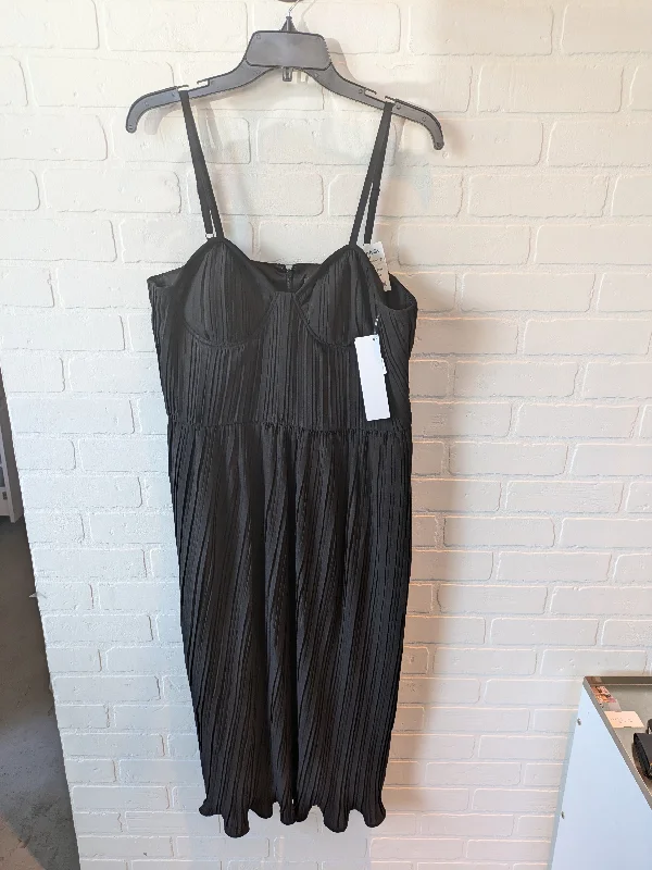 Dress Party Midi By Dkny In Black, Size: L Elegant V-Neck Midi Dress