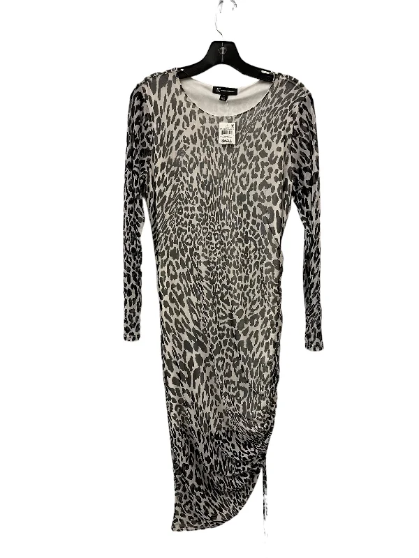 Dress Party Midi By International Concepts In Animal Print, Size: S Comfortable Fit-and-Flare Midi Dress
