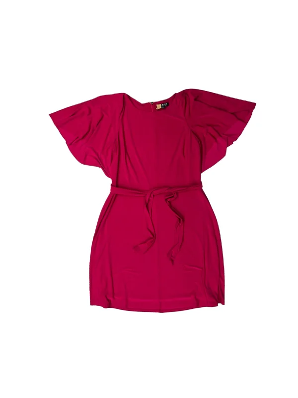 Dress Party Midi By Lauren By Ralph Lauren In Pink, Size: 14 Comfortable Ruched Midi Dress