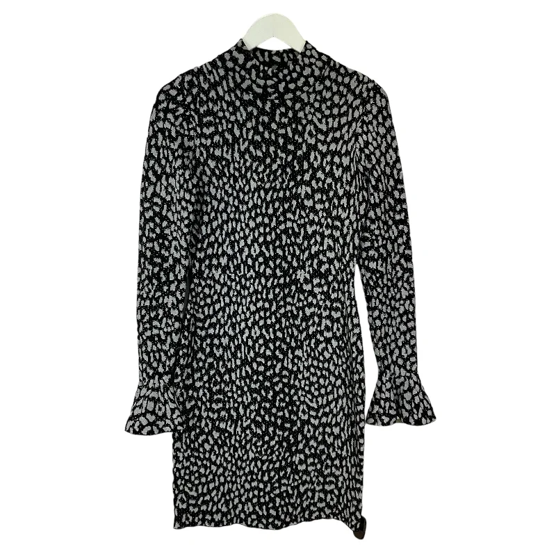Dress Party Midi By Michael By Michael Kors In Black, Size: S Chic Floral Print Midi Dress