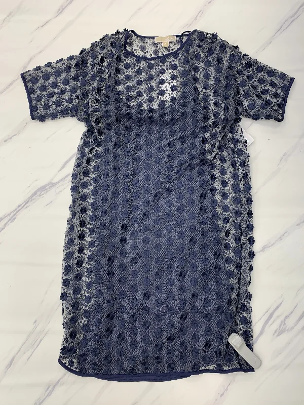 Dress Party Midi By Michael By Michael Kors In Blue, Size: S Trendy Smocked Detail Midi Dress Dress Party Midi By Michael By Michael Kors In Blue, Size: S Trendy Smocked Detail Midi Dress