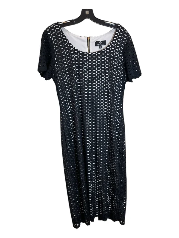 Dress Party Midi By Ronnie Nicole In Black, Size: L Fashionable High-Low Midi Dress