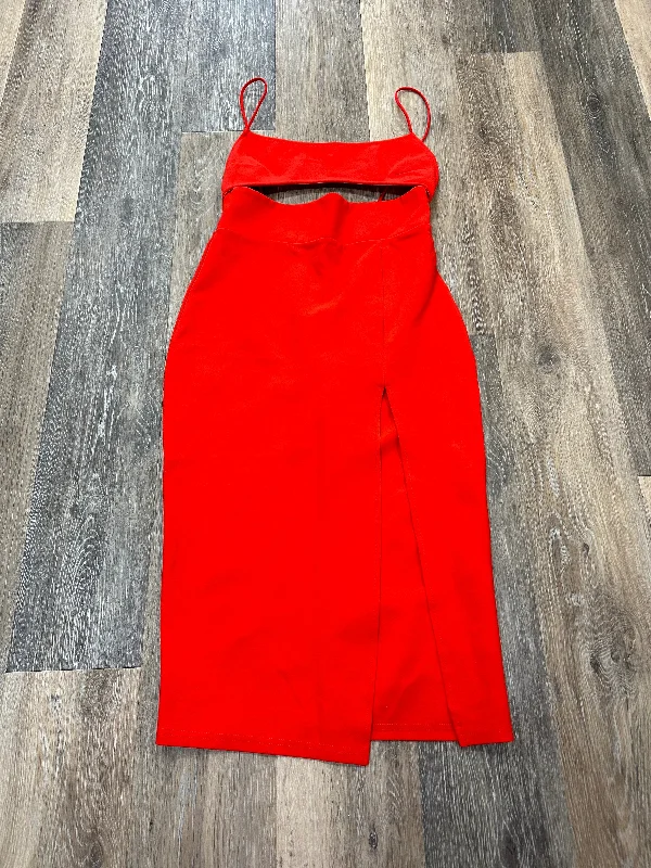 Dress Party Midi By Superdown In Red, Size: M Stylish High-Waisted Midi Dress