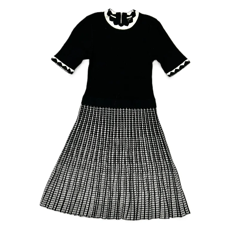 Dress Party Midi By Ted Baker In Black & White, Size: S Stylish Button-Down Midi Dress Dress Party Midi By Ted Baker In Black & White, Size: S Stylish Button-Down Midi Dress