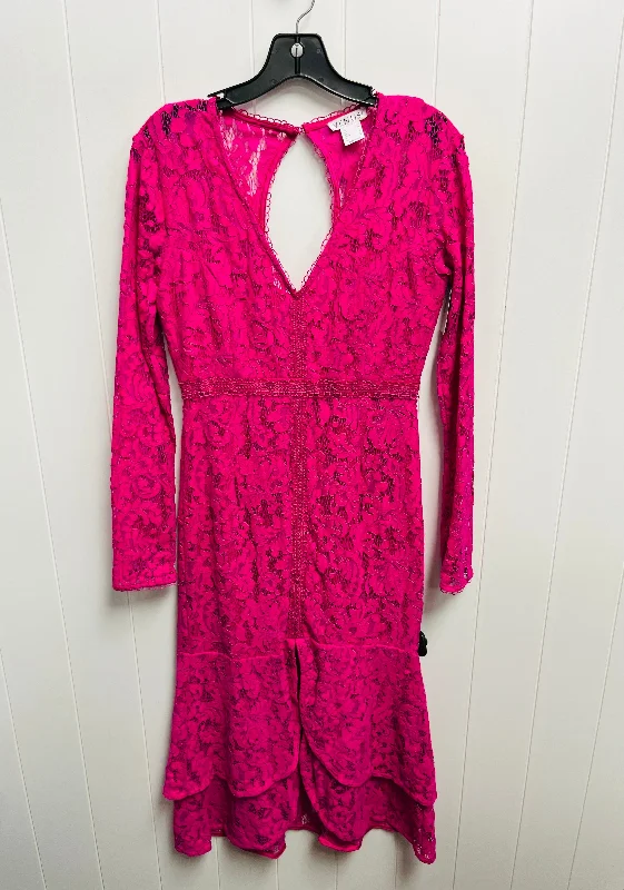 Dress Party Midi By Venus In Pink, Size: 4 Stylish Animal Print Midi Dress