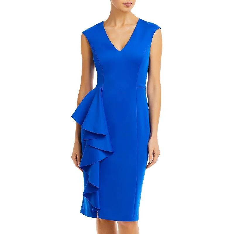 Eliza J Womens Formal Midi Sheath Dress Trendy Floral Wrap Midi Dress