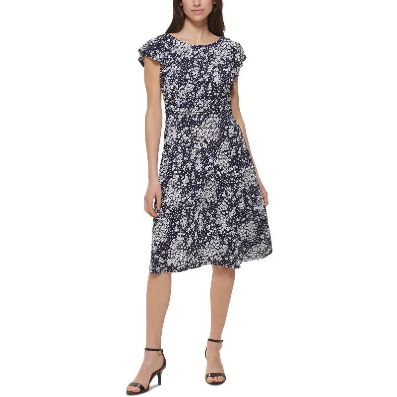 Jessica Howard Womens Petites Jersey Midi Fit & Flare Dress Trendy Long Sleeve Midi Dress Jessica Howard Womens Petites Jersey Midi Fit & Flare Dress Trendy Long Sleeve Midi Dress