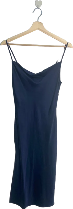 Revolve Navy Blue Midi Slip Dress UK 8 Stylish Animal Print Midi Dress