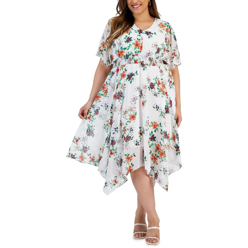 Signature By Robbie Bee Womens Plus Daytime Midi Fit & Flare Dress Elegant Satin Midi Dress Signature By Robbie Bee Womens Plus Daytime Midi Fit & Flare Dress Elegant Satin Midi Dress
