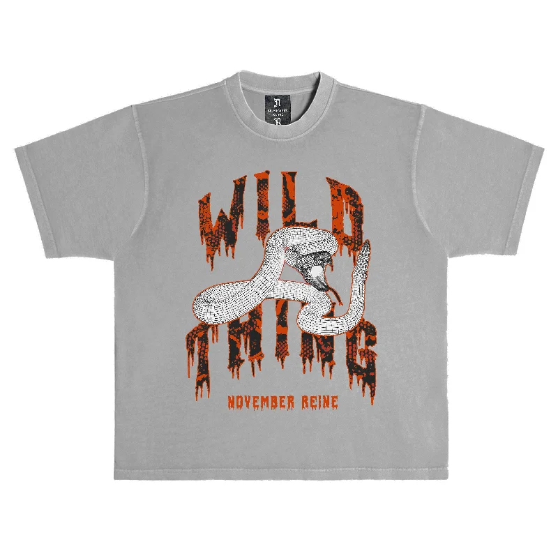 November Reine (Grey/Orange "Wild Thing" t-shirt)-- Front Pockets Side Pockets Patch Pockets November Reine (Grey/Orange "Wild Thing" t-shirt)-- Front Pockets Side Pockets Patch Pockets