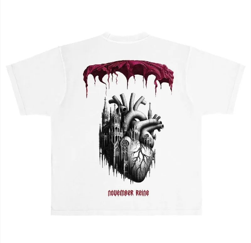 November Reine (White/Cardinal Red "Tracery" T-Shirt)-- Mesh Blend Leather Blend Suede Blend November Reine (White/Cardinal Red "Tracery" T-Shirt)-- Mesh Blend Leather Blend Suede Blend