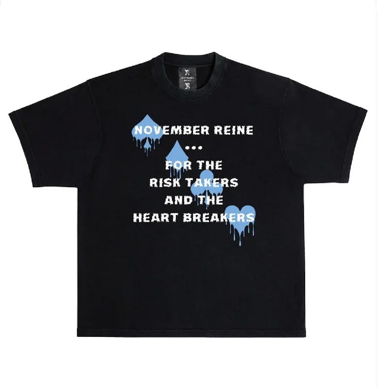 November Reine (Black/University Blue "Risk Takers" t-shirt)-- Terry Blend Velvet Blend Canvas Blend November Reine (Black/University Blue "Risk Takers" t-shirt)-- Terry Blend Velvet Blend Canvas Blend