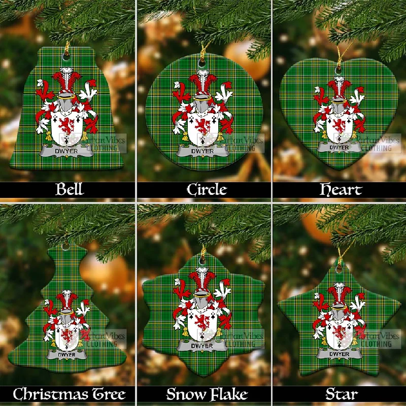 Dwyer Irish Clan Tartan Christmas Ceramic Ornament with Coat of Arms Turtleneck Jacket Crew Neck Jacket V-Neck Jacket Dwyer Irish Clan Tartan Christmas Ceramic Ornament with Coat of Arms Turtleneck Jacket Crew Neck Jacket V-Neck Jacket