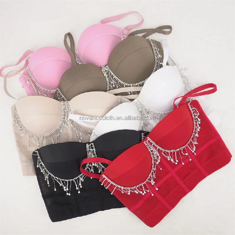 NOVANCE tops de mujer de moda 2022 sexy hot girls suspenders diamond fringed white crop top short slim camisoles Print Jacquard Patchwork NOVANCE tops de mujer de moda 2022 sexy hot girls suspenders diamond fringed white crop top short slim camisoles Print Jacquard Patchwork