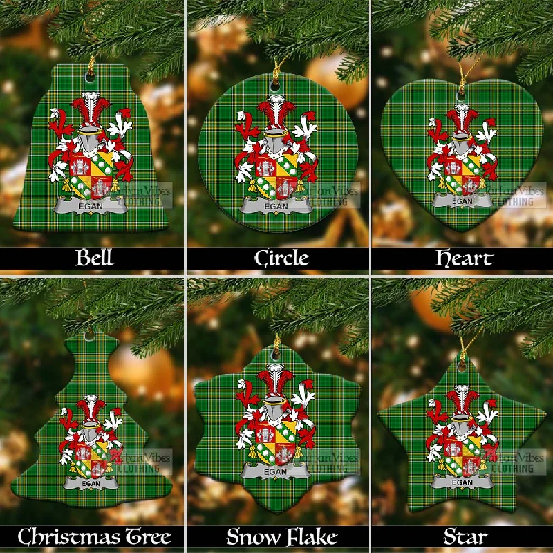 Egan Irish Clan Tartan Christmas Ceramic Ornament with Coat of Arms Blazer Duffle Coat Pea Coat Egan Irish Clan Tartan Christmas Ceramic Ornament with Coat of Arms Blazer Duffle Coat Pea Coat