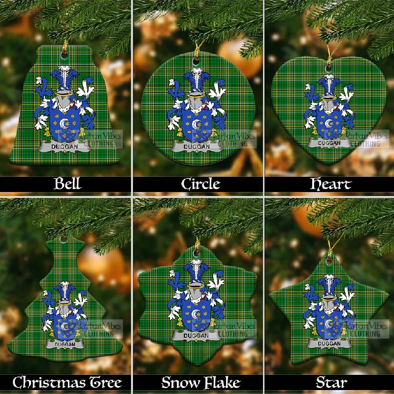 Duggan Irish Clan Tartan Christmas Ceramic Ornament with Coat of Arms Square Neck One-Shoulder Off-the-Shoulder Duggan Irish Clan Tartan Christmas Ceramic Ornament with Coat of Arms Square Neck One-Shoulder Off-the-Shoulder