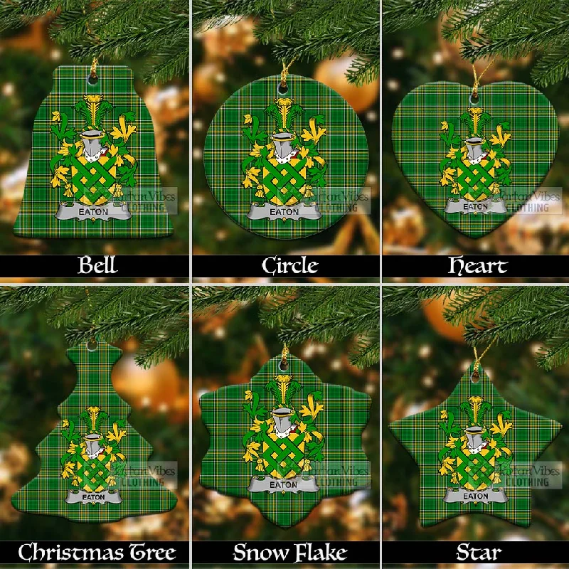 Eaton Irish Clan Tartan Christmas Ceramic Ornament with Coat of Arms Hooded Jacket Zipper Jacket Button Jacket Eaton Irish Clan Tartan Christmas Ceramic Ornament with Coat of Arms Hooded Jacket Zipper Jacket Button Jacket